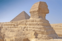 The Sphinx and Pyramids in Giza