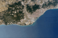 Aerial view of Barcelona, Spain