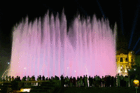 Magic fountain in Barcelona.