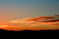 Sunset over Alicante desert