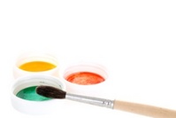 Paint and paintbrush